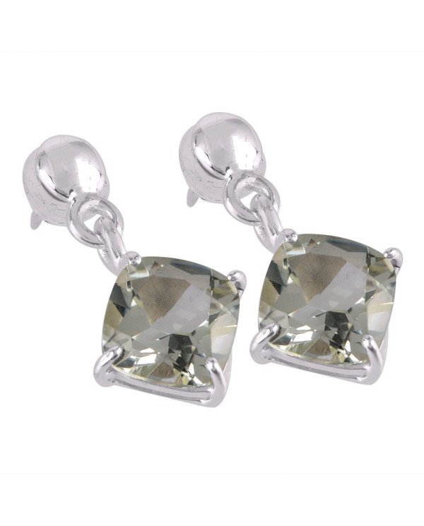 Assorted Green Amethyst Dangle Earring with Solid 925 Silver