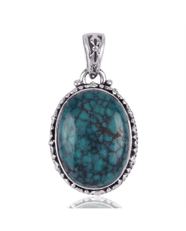 Sterling Silver and Turquoise Wholesale Jewelry Pendant Necklace