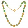 18K Gold Plated Onyx Ballas Beaded Necklace Fashion Necklace Jewelry