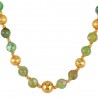 18K Gold Plated Onyx Ballas Beaded Necklace Fashion Necklace Jewelry