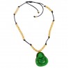 Onyx Carved Buddha Jewelry Gold Plated Beaded Fashion Necklace Jewellery