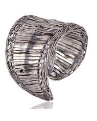 925 Solid Sterling Silver Basket Net Cuff Bracelet | Jewels Artisan.