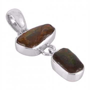 Canadian Ammolite Jewelry Pendant Made with Sterling Silver