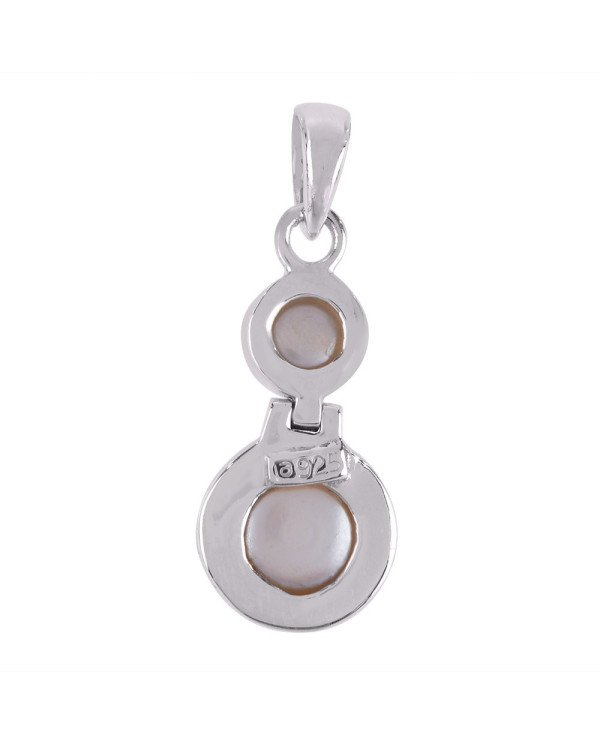 Whte Pearl Dangling Silver Pendant Locket