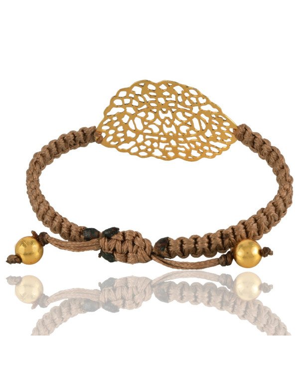Gold Plated Filigree Mecrame Bracelet Fashion Jewelry