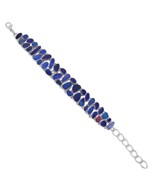 Nice Quality Opal Bracelet Sterling Silver Doublet Opal Jewelry
