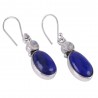 Lapis Lazuli and Rainbow Moonstonr Two Stone 925 Silver Earring