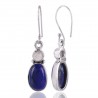 Lapis Lazuli and Rainbow Moonstonr Two Stone 925 Silver Earring