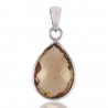 Citrine Bezel 925 Sterling Silver Gemstone Pendant by Jewels Artisan