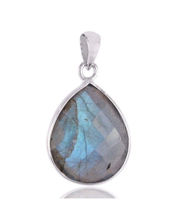 Labradorite 925 Sterling Solid Silver Pendant by Jewels Artisan