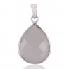 Rainbow Moonstone Bezel Sterling Silver pendant by Jewels Artisan