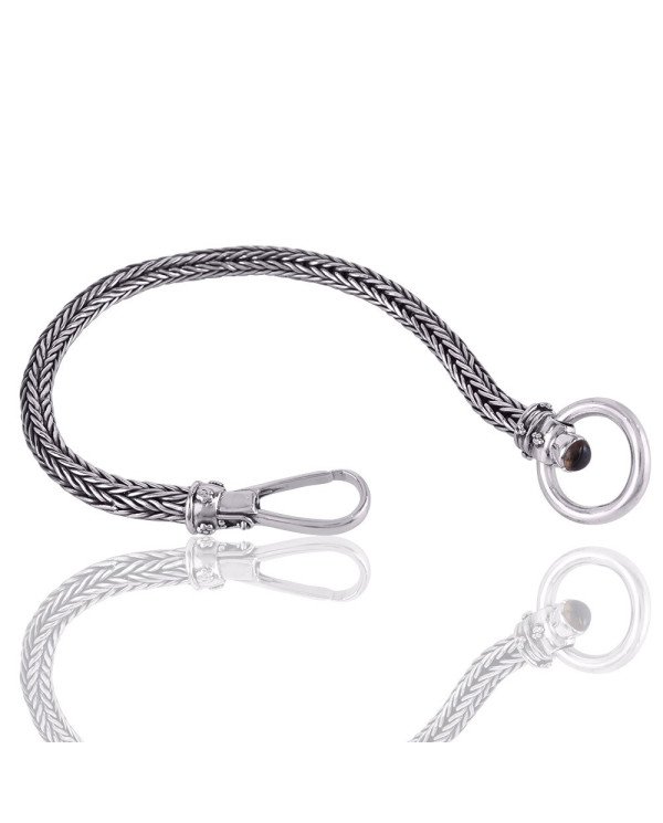 Amethyst Snake Chain Bracelet | 925 Sterling Silver Handmade Jewelry