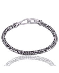 Amethyst Snake Chain Bracelet | 925 Sterling Silver Handmade Jewelry