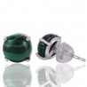 Malachite and Silver Green Stone Stud Earrings