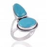 Natural Arizona Turquoise Gemstone Sterling Silver Ring | Jewels Artisan