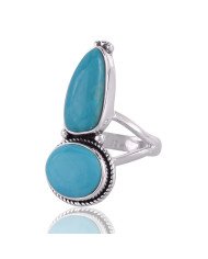 Natural Arizona Turquoise Gemstone Sterling Silver Ring | Jewels Artisan