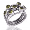 Genuine Gemstone Peridot Ring Sterling Silver Designer Ring
