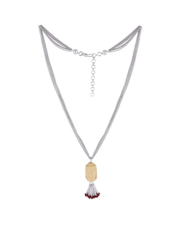 Brass Metal Buddha Face Carved Necklace | Jewels Artisan.