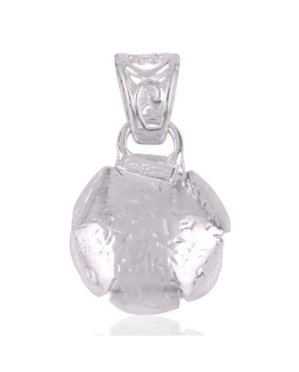 Color Pearl and Solid Silver Lotus Pendant Rose Gold Plated over Silver