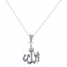 Allah Pendant Multi Color CZ and Solid Silver Allah Locket Necklace