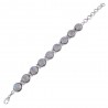 Rainbow Moonstone Gemstone 925 Solid Sterling Silver Bracelet.