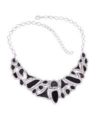 Shark Teath Tektite Trylobite Hematite Ammonite Fossil Sterling Silver Necklace