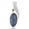 Labradorite and Peridot Solid Sterling Silver Pendant Locket