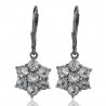 Green Amethyst Natural Gemstone Earring With 925 Sterling Silver Black Rhodium Plated