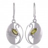Peridot Gemstone Beautiful Design Sterling Silver Earring jewelry
