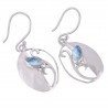 Rainbow Moonstone Gemstone Designer Sterling Silver Earring jewelry