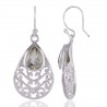 Green Amethyst Designer Sterling Silver Drop Dangle Earring
