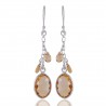 Citrine Gemstone With 925 Sterling Silver Earring Jewelry