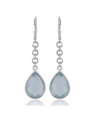Blue Onyx 925 Sterling Silver Gemstone Earring | Jewels Artisan.