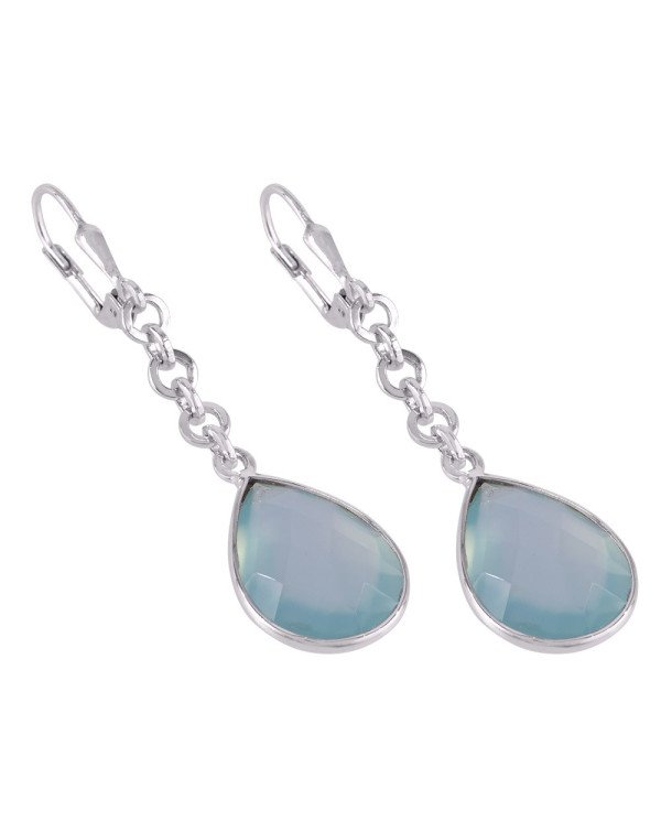 Blue Onyx 925 Sterling Silver Gemstone Earring | Jewels Artisan.