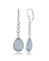 Blue Onyx 925 Sterling Silver Gemstone Earring | Jewels Artisan.