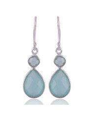 Red Onyx and 925 Sterling Silver Gemstone Dangle Earring