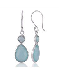 Red Onyx and 925 Sterling Silver Gemstone Dangle Earring