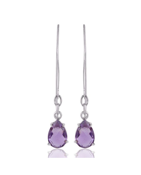 Amethyst Gemstone 925 Sterling Silver Earring | Jewels Artisan.