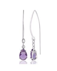Amethyst Gemstone 925 Sterling Silver Earring | Jewels Artisan.