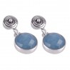 Aquamarine Gemstone 925 Sterling Silver Earring