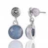 Aquamarine Gemstone 925 Sterling Silver Earring
