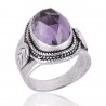 Pink Amethyst Gemstone 925 Sterling Silver Ring