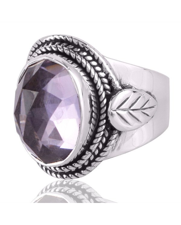 Pink Amethyst Gemstone 925 Sterling Silver Ring