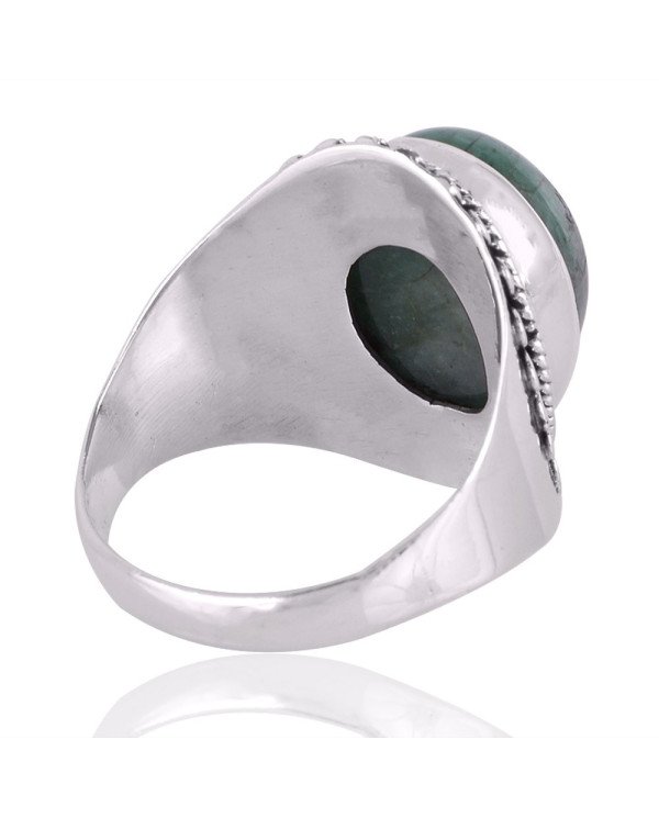 Green Agate Gemstone 925 Sterling Silver Ring