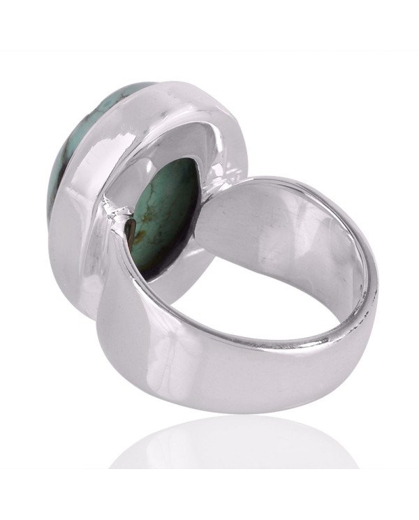 Tibetan Turquoise Gemstone 925 Sterling Silver Ring