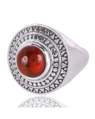 Red Onyx Gemstone 925 Sterling Silver Ring