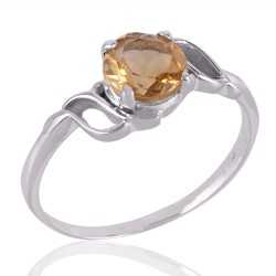 Citrine Gemstone 925 Sterling Silver Ring