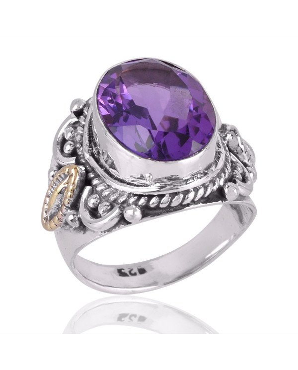 Amethyst Gemstone 925 Sterling Silver Ring