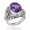 Amethyst Gemstone 925 Sterling Silver Ring