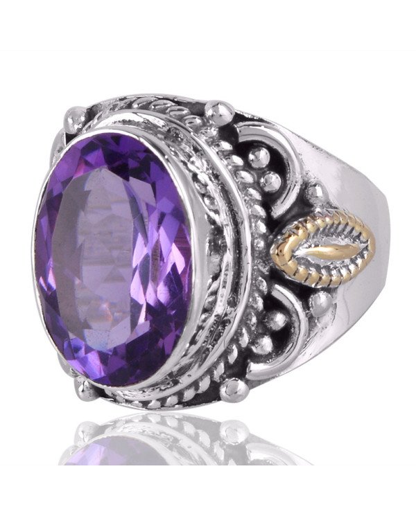 Amethyst Gemstone 925 Sterling Silver Ring